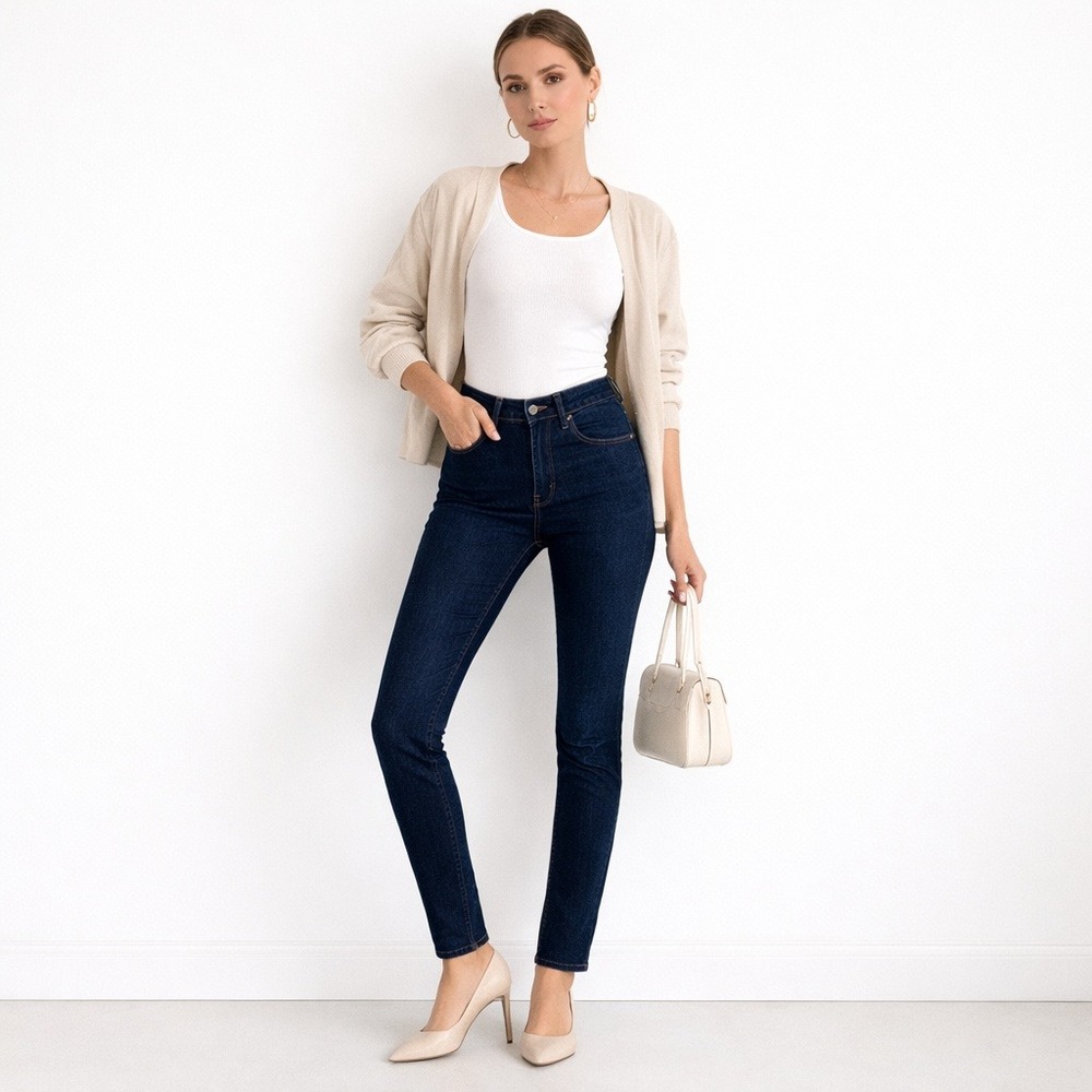 AG Adriano Goldschmied Jeans Farrah Skinny High Rise Dark Wash Indigo‎ Blue 29